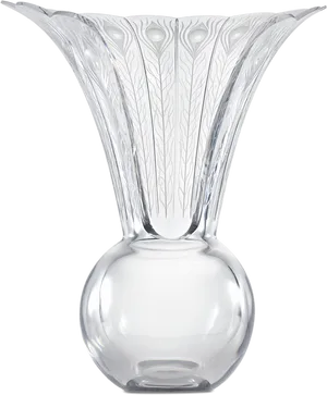 Elegant Crystal Vase Baccarat Design PNG image