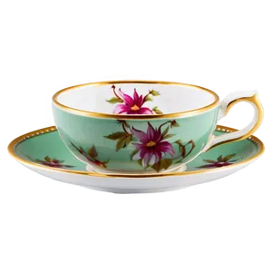 Elegant Cup And Saucer PNG 05242024