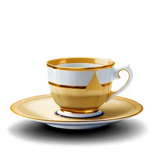 Elegant Cup And Saucer PNG Ftj PNG
