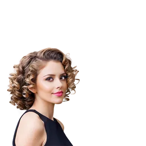 Elegant Curly Hair Upstyle PNG Djb94 PNG