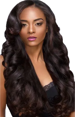 Elegant Curly Hairstyle Woman
