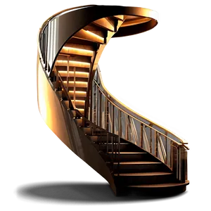 Elegant Curved Staircase Png Gry PNG image
