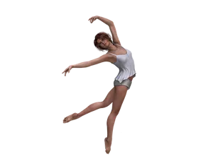 Elegant Dance Pose Black Background