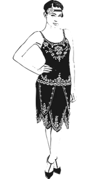 Elegant Dancerin Black Attire