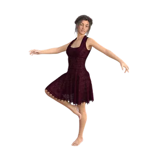 Elegant Dancerin Burgundy Dress