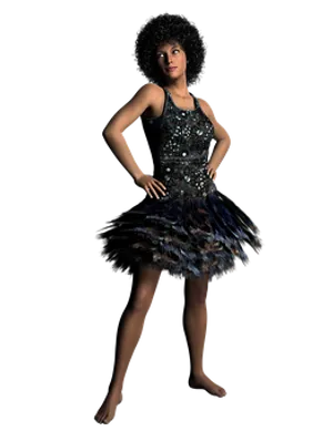 Elegant Dancerin Feathered Dress