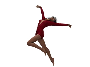 Elegant Dancerin Red Leotard