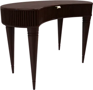 Elegant Dark Wood Dressing Table PNG image