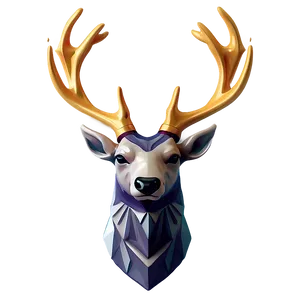 Elegant Deer Head Decoration PNG 06212024