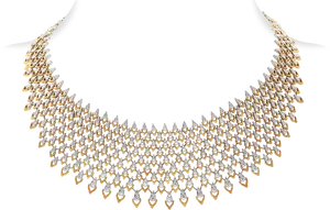 Elegant Diamond Choker Necklace PNG