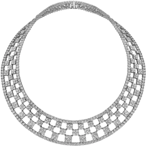 Elegant Diamond Choker Necklace PNG image