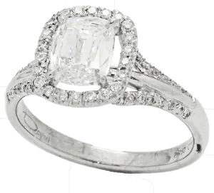 Elegant Diamond Engagement Ring Clipart PNG