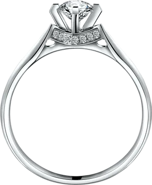 Elegant Diamond Engagement Ring PNG image