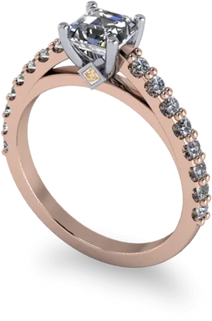 Elegant Diamond Engagement Ring PNG image