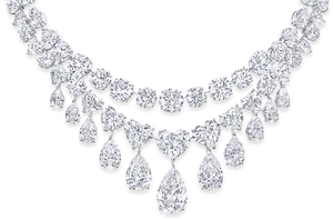 Elegant Diamond Necklace Design PNG
