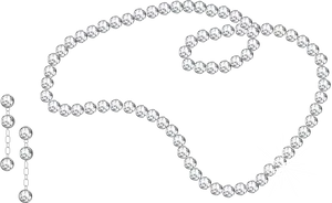 Elegant Diamond Necklace Design PNG