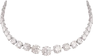 Elegant Diamond Necklace PNG image