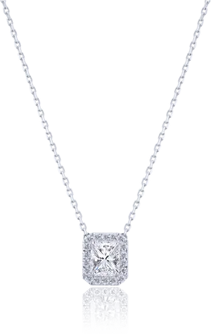 Elegant Diamond Pendant Necklace PNG image