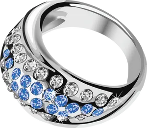 Elegant Diamond Sapphire Ring Design
