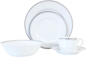 Elegant Dinnerware Set PNG image