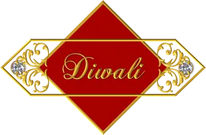 Elegant Diwali Greeting Design PNG