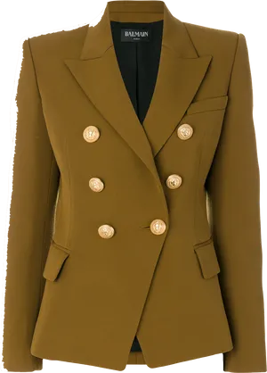 Elegant Double Breasted Jacket PNG image
