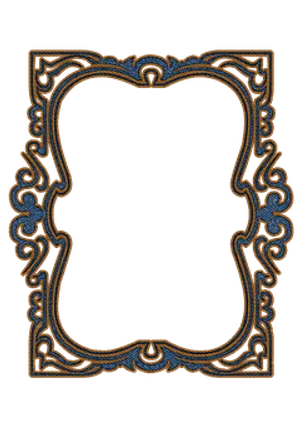Elegant Embroidered Frame Design