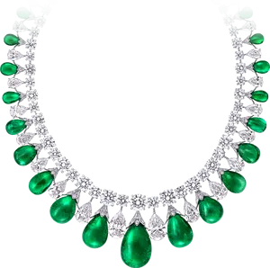 Elegant Emerald Diamond Necklace