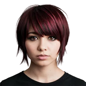 Elegant Emo Hairstyle PNG Mub PNG