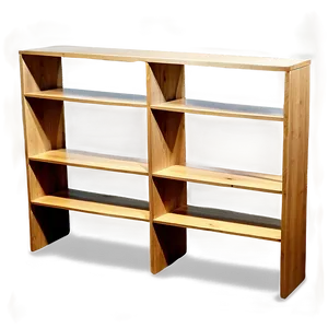 Elegant Empty Bookshelf PNG 06272024