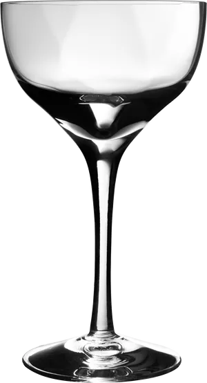 Elegant Empty Wine Glass PNG image