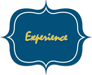 Elegant Experience Plaque PNG