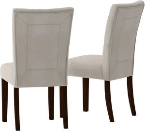 Elegant Fabric Dining Chairs PNG image