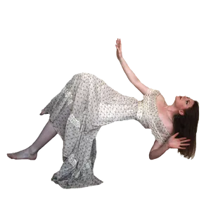 Elegant Fall Graceful Pose PNG