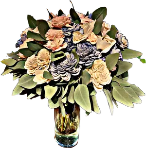Elegant_ Floral_ Arrangement_in_ Vase.png PNG image