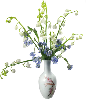 Elegant Floral Arrangementin Vase PNG