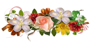 Elegant Floral Arrangementwith Rose PNG image