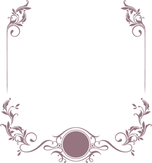 Elegant Floral Border Design PNG