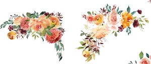 Elegant Floral Border Design PNG image