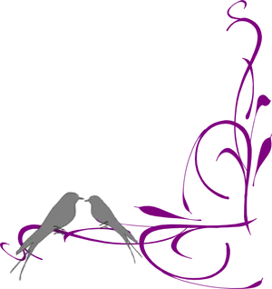 Elegant Floral Border Design PNG image