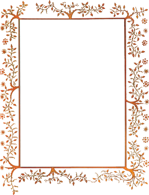 Elegant Floral Border Design PNG image