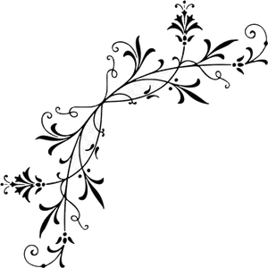 Elegant Floral Corner Design PNG image