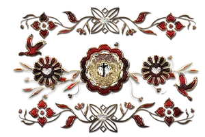 Elegant Floral Cross Design PNG image