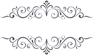 Elegant Floral Decorative Border PNG image