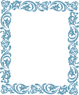 Elegant Floral Frame Design PNG image