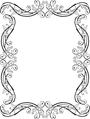 Elegant Floral Frame Design PNG image