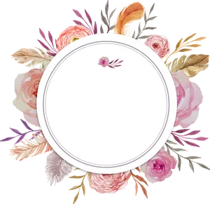 Elegant Floral Frame Template PNG image