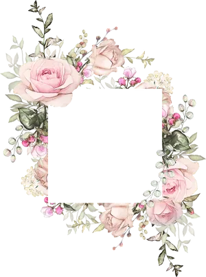 Elegant Floral Frame Vector PNG image