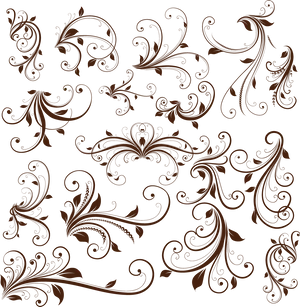 Elegant Floral Pattern Design PNG image