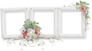 Elegant Floral Quadruple Photo Frame